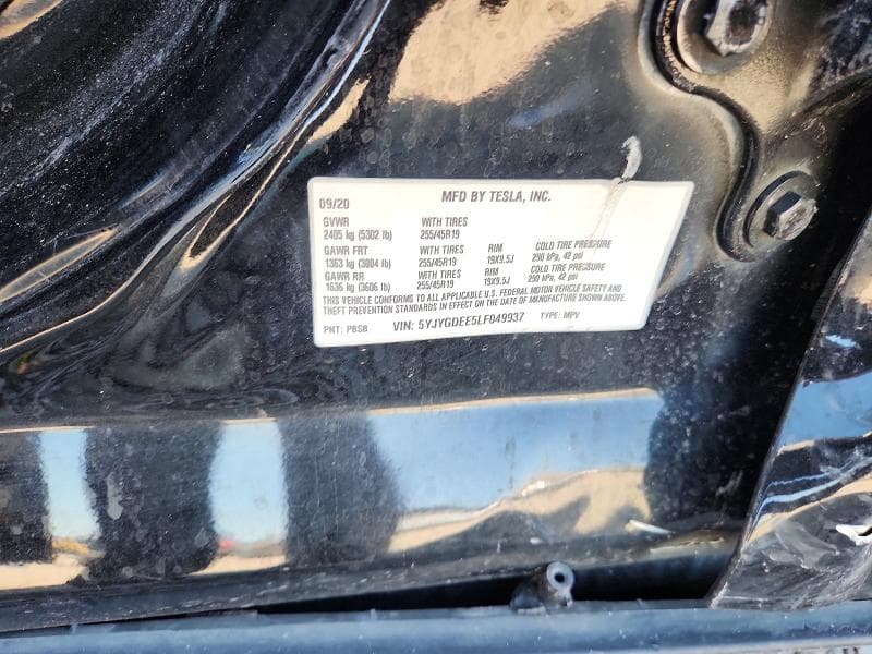 2020 TESLA MODEL Y 12