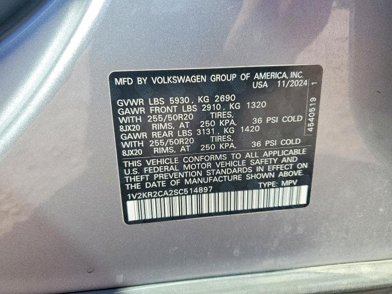 2025 VOLKSWAGEN ATLAS SE 12