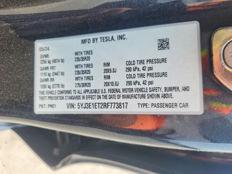 2024 TESLA MODEL 3 12