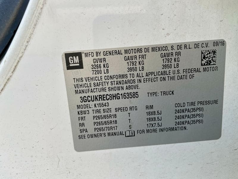 2017 CHEVROLET SILVERADO K1500 LT 10