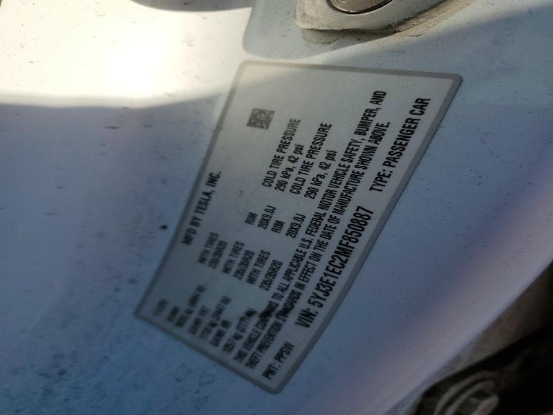 2021 TESLA MODEL 3 12
