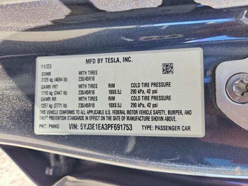 2023 TESLA MODEL 3 12