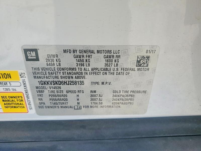2017 GMC ACADIA LIMITED SLT-2 13