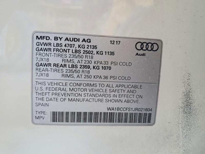 2018 AUDI Q3 PREMIUM 13