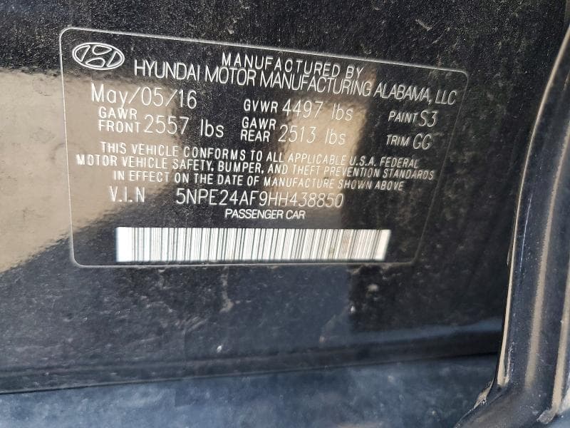 2017 HYUNDAI SONATA SE 13