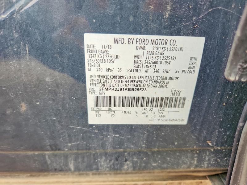 2019 FORD EDGE SEL 13