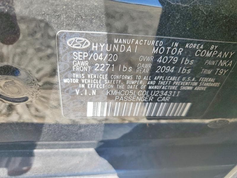 2020 HYUNDAI IONIQ LIMITED 12