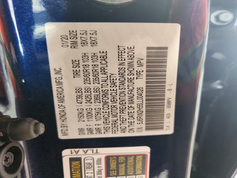 2020 HONDA CR-V EX 14