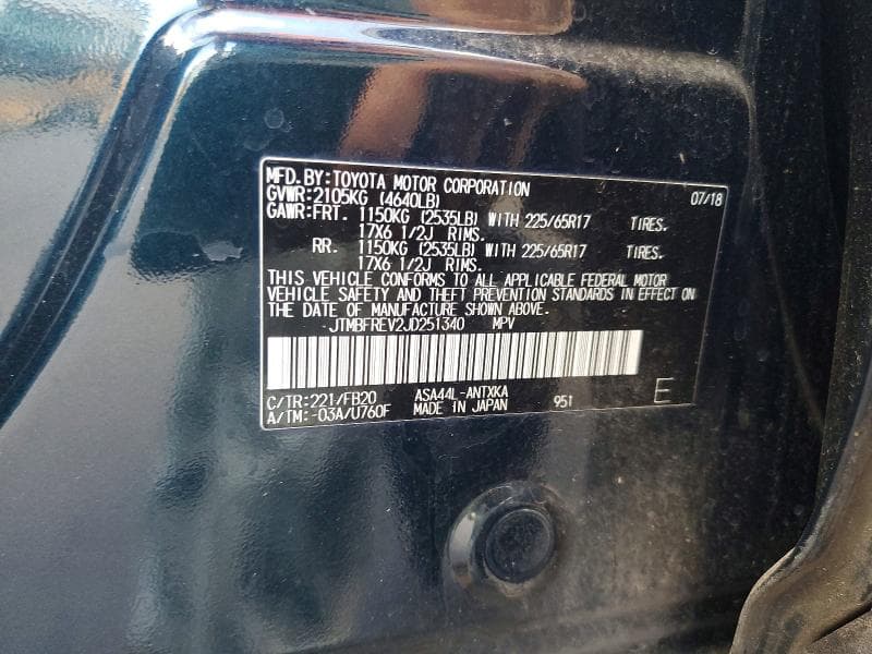2018 TOYOTA RAV4 LE 12