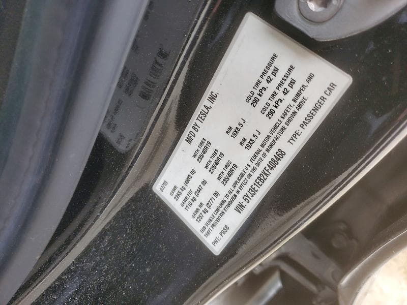 2019 TESLA MODEL 3 13