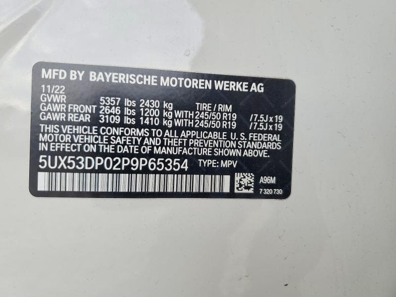 2023 BMW X3 XDRIVE30I 13