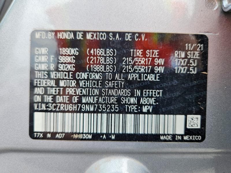 2022 HONDA HR-V EXL 13