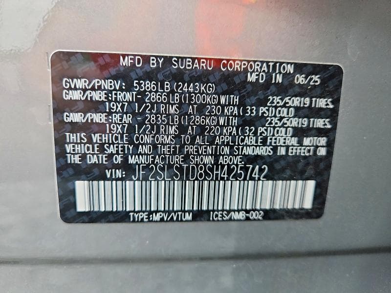 2025 SUBARU FORESTER TOURING 14