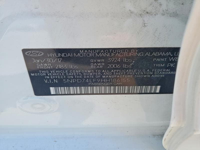 2017 HYUNDAI ELANTRA SE 12