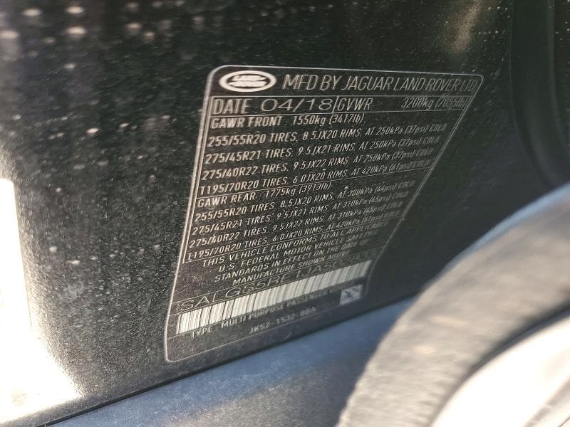 2018 LAND ROVER RANGE ROVER SUPERCHARGED 13