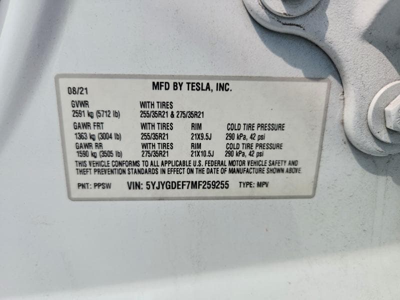 2021 TESLA MODEL Y 13