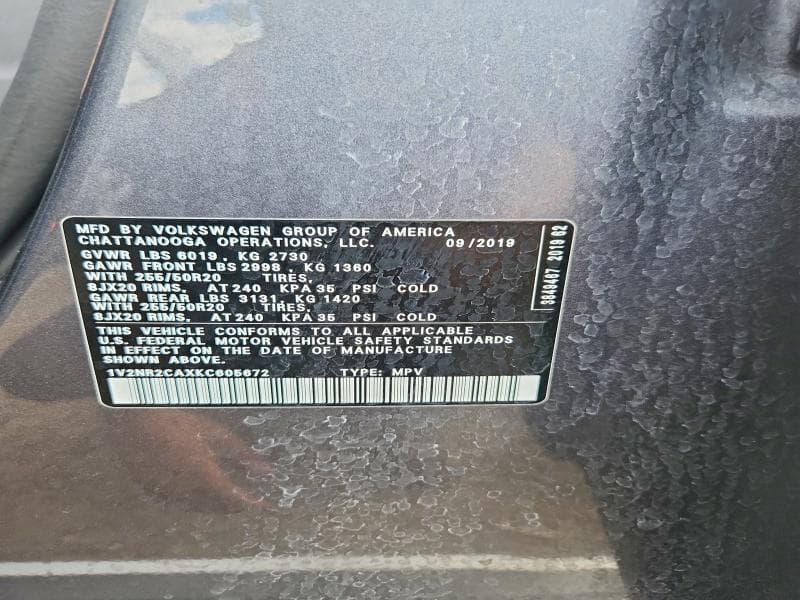 2019 VOLKSWAGEN ATLAS SEL PREMIUM 13
