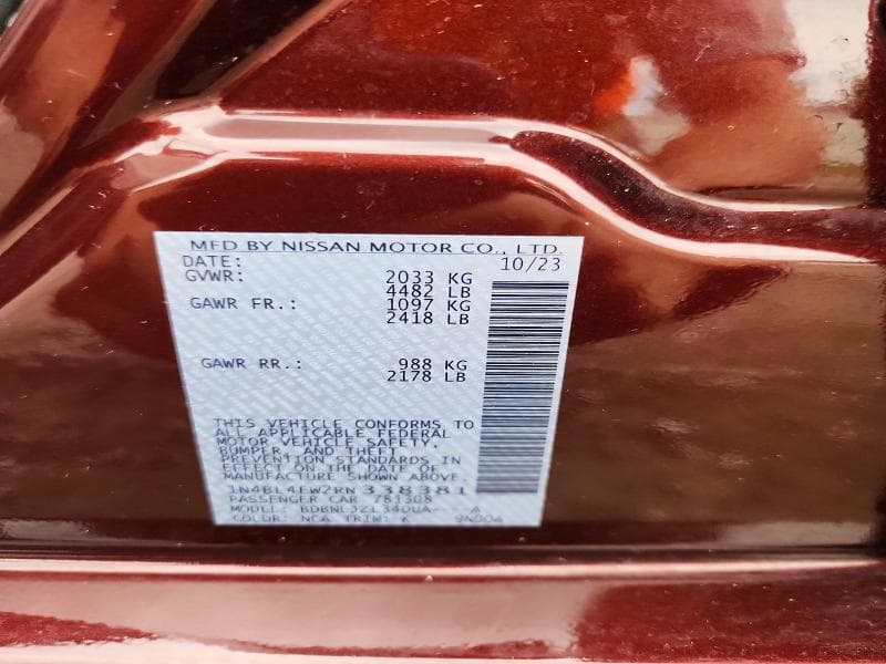 2024 NISSAN ALTIMA SL 12