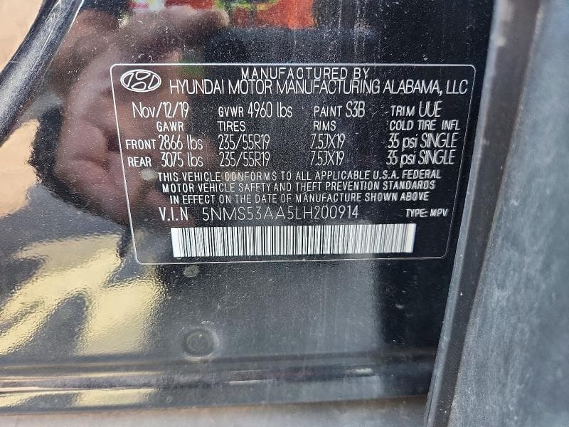 2020 HYUNDAI SANTA FE LIMITED 2.0T 13
