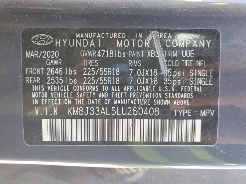 2020 HYUNDAI TUCSON SEL 14
