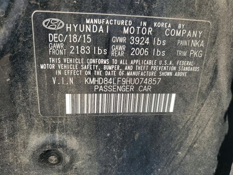 2017 HYUNDAI ELANTRA SE 12