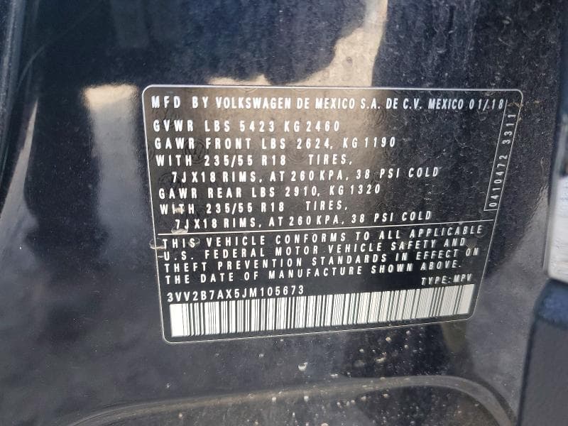 2018 VOLKSWAGEN TIGUAN SE 14