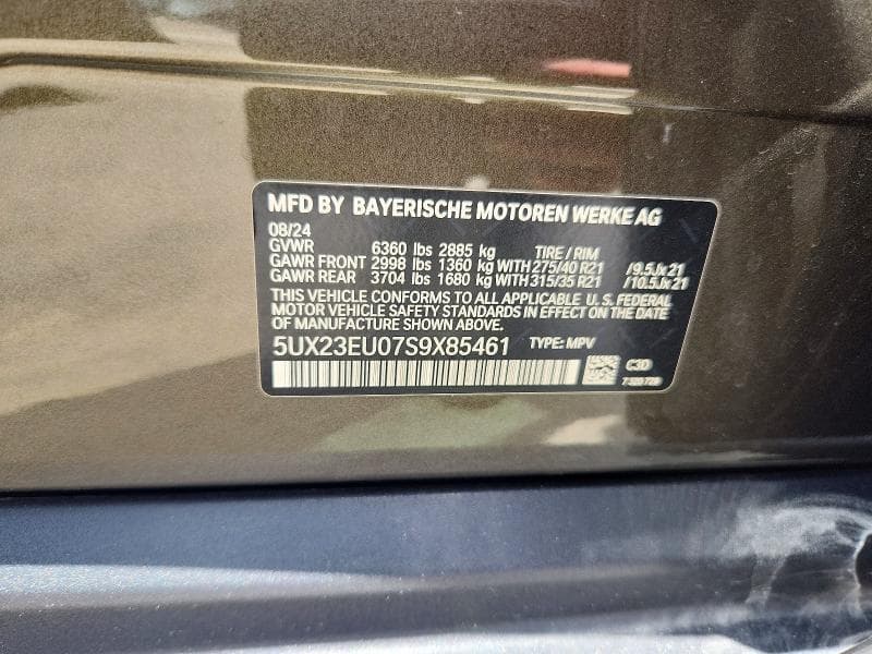 2025 BMW X5 XDRIVE40I 12