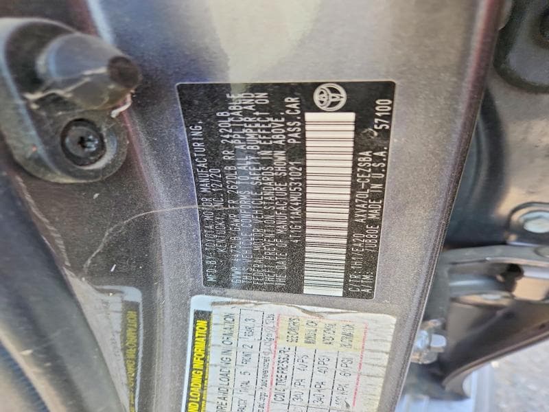 2021 TOYOTA CAMRY SE 12