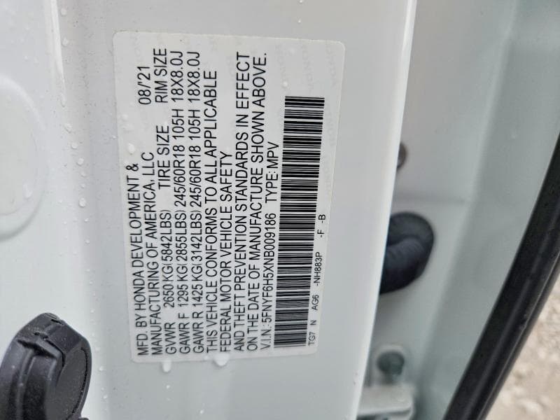 2022 HONDA PILOT EXL 13