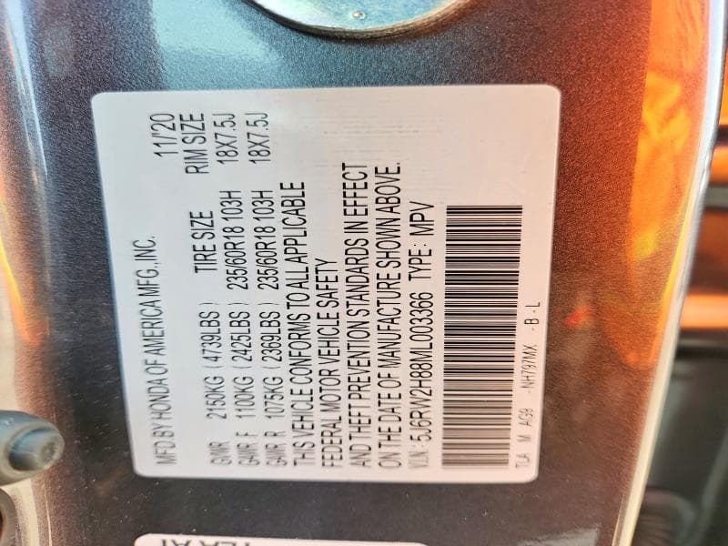 2021 HONDA CR-V EXL 13