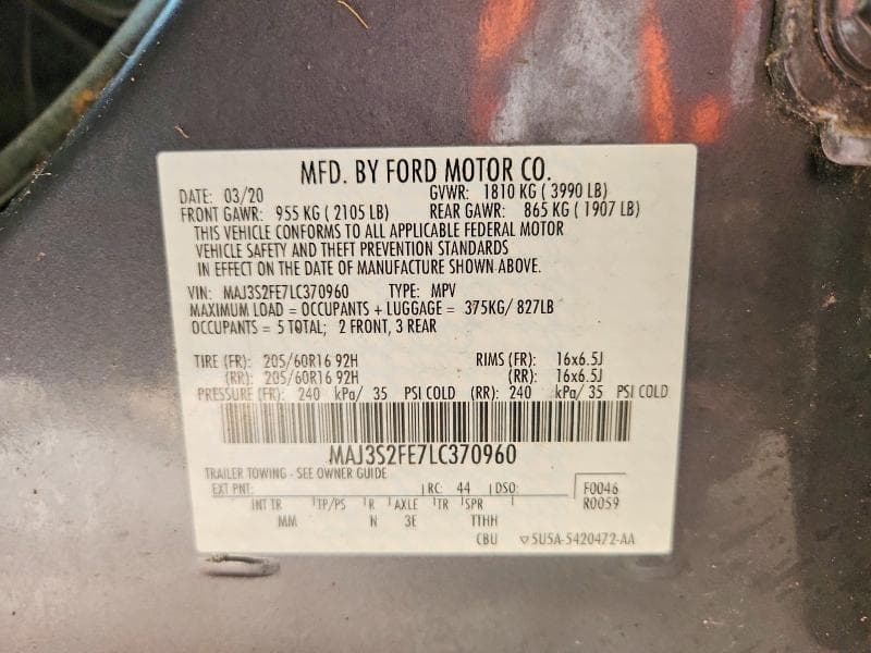 2020 FORD ECOSPORT S 13