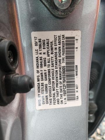 2017 HONDA CIVIC EX 12