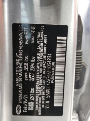 2021 HYUNDAI ELANTRA SE 13