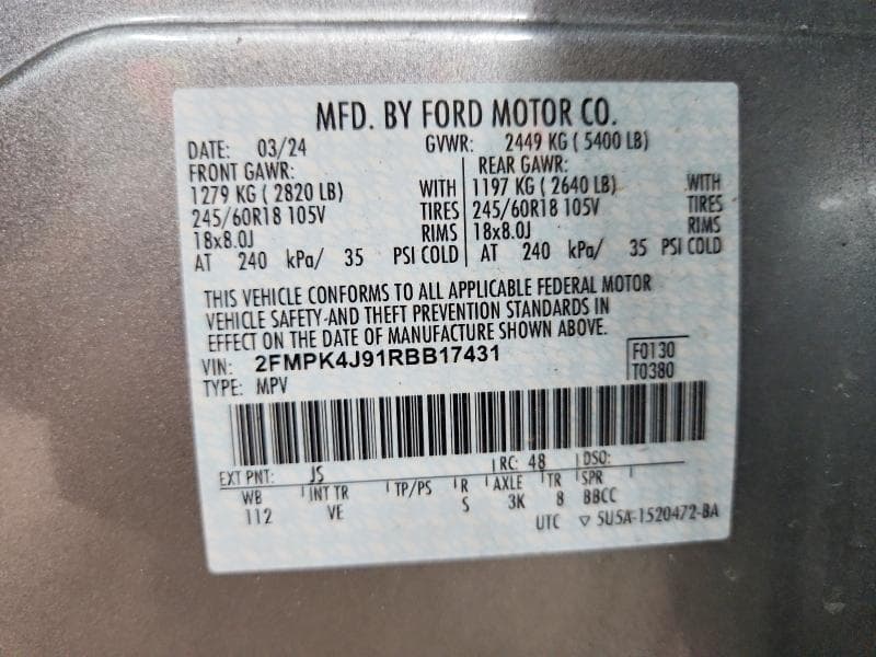 2024 FORD EDGE SEL 13