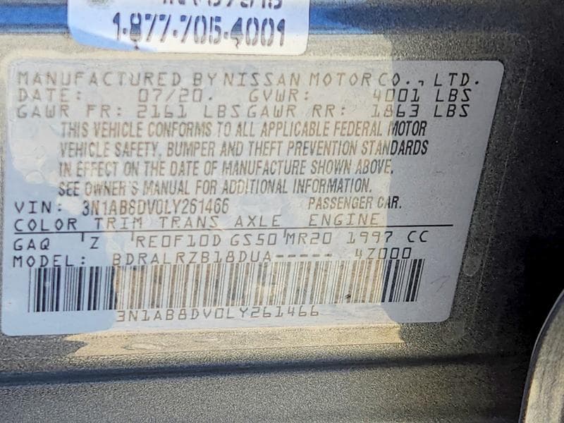 2020 NISSAN SENTRA SR 13