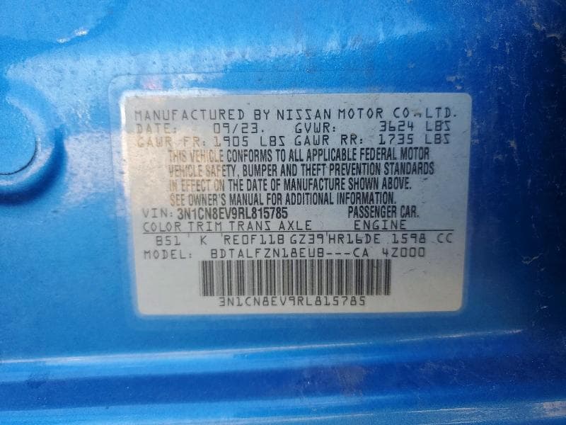 2024 NISSAN VERSA SV 12