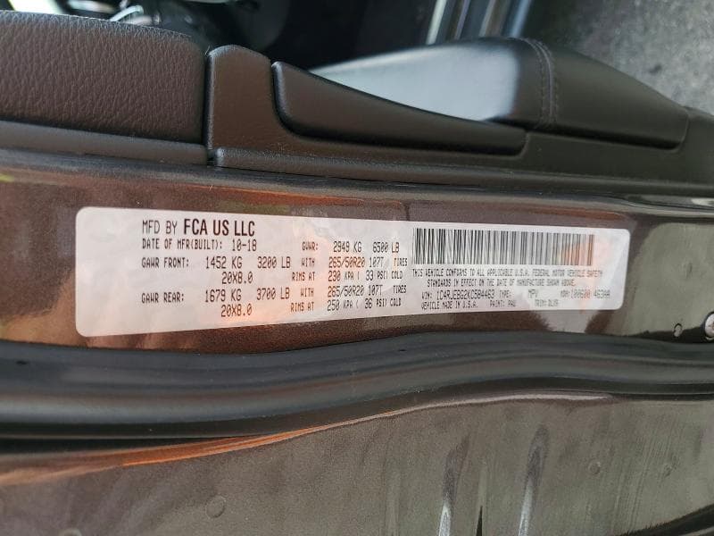 2019 JEEP GRAND CHEROKEE LIMITED 13