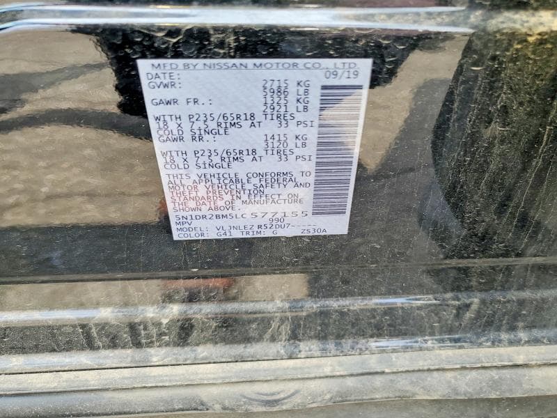 2020 NISSAN PATHFINDER SV 12