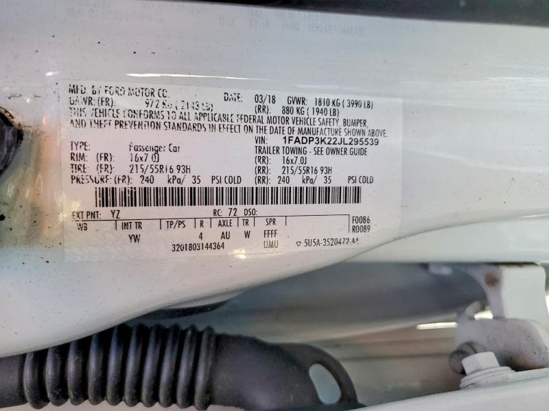 2018 FORD FOCUS SE 12