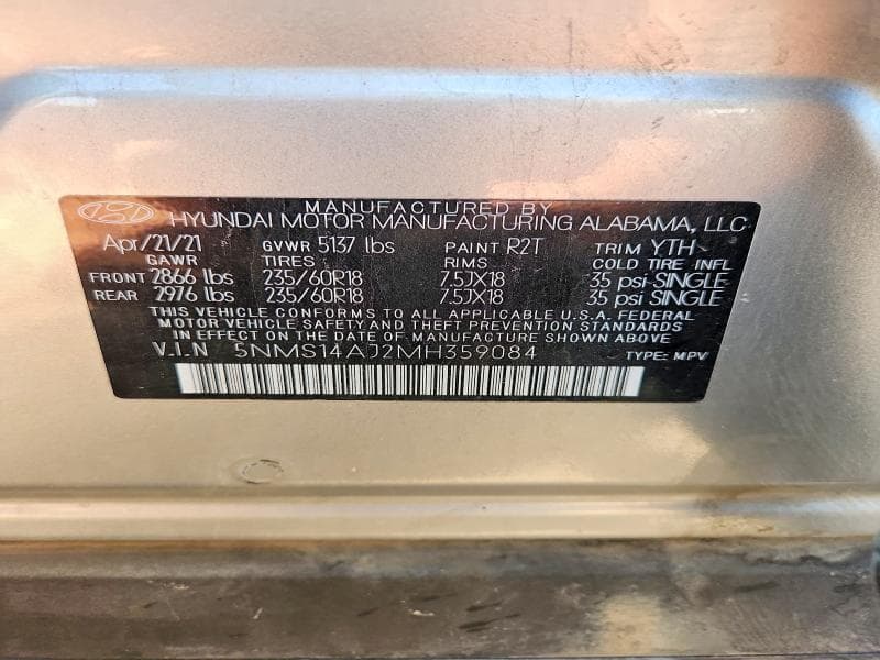 2021 HYUNDAI SANTA FE SE 13