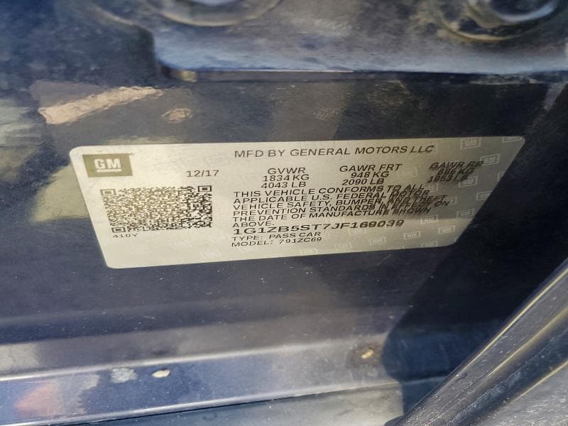 2018 CHEVROLET MALIBU LS 12