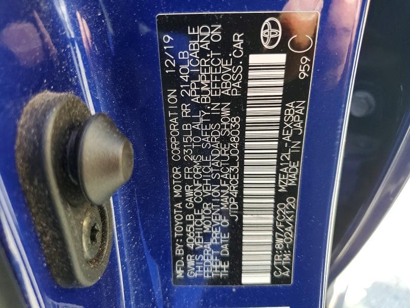 2020 TOYOTA COROLLA SE 12