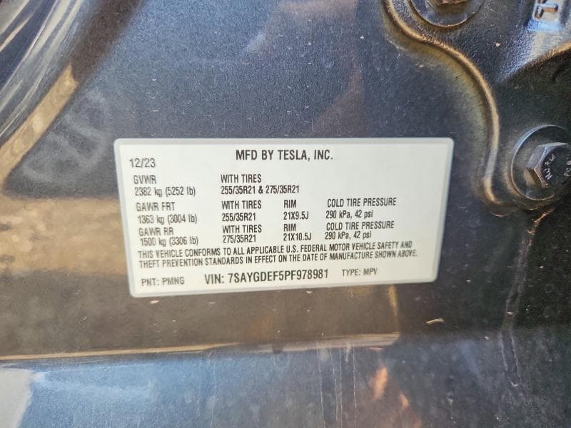 2023 TESLA MODEL Y 12