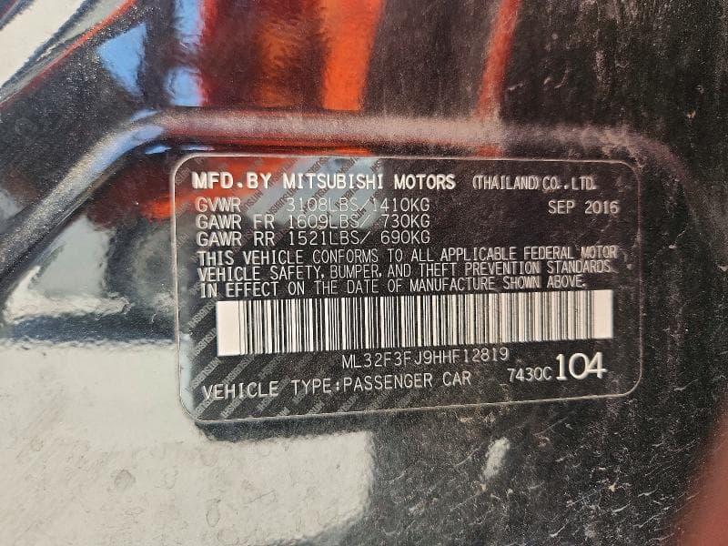 2017 MITSUBISHI MIRAGE G4 ES 13