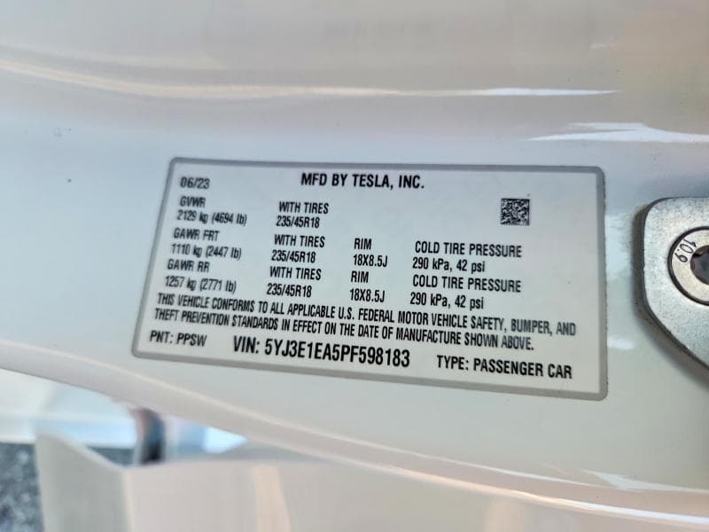 2023 TESLA MODEL 3 12