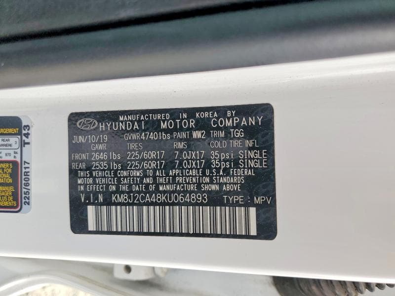 2019 HYUNDAI TUCSON SE 13