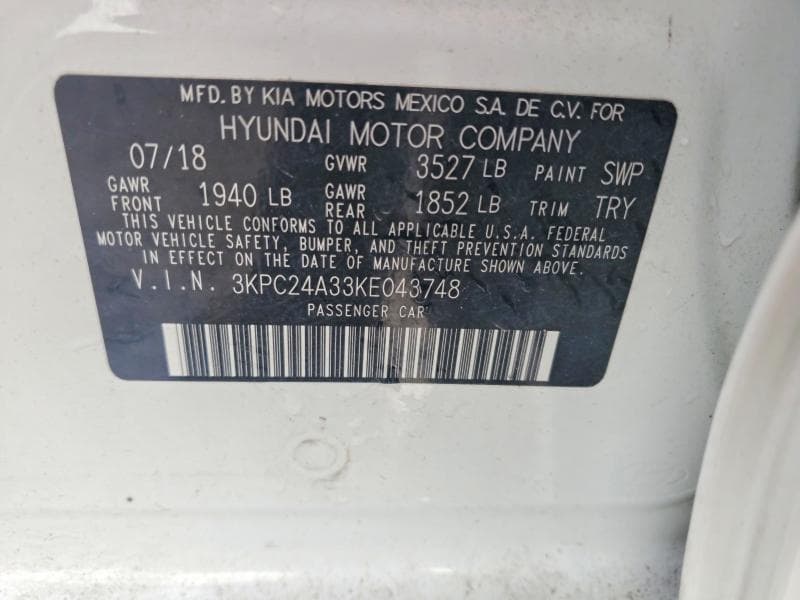 2019 HYUNDAI ACCENT SE 12