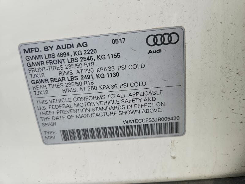 2018 AUDI Q3 PREMIUM 12