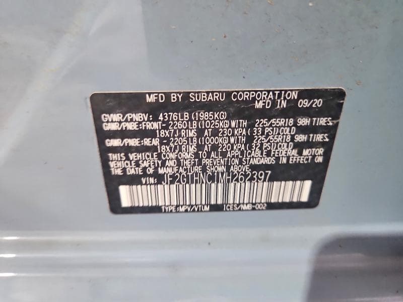 2021 SUBARU CROSSTREK LIMITED 12