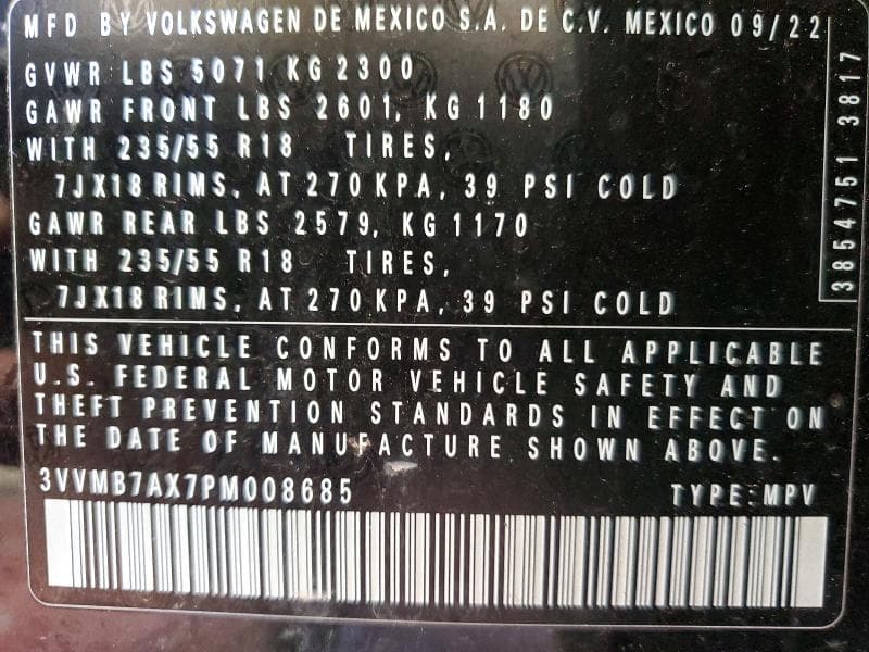 2023 VOLKSWAGEN TIGUAN SE 13